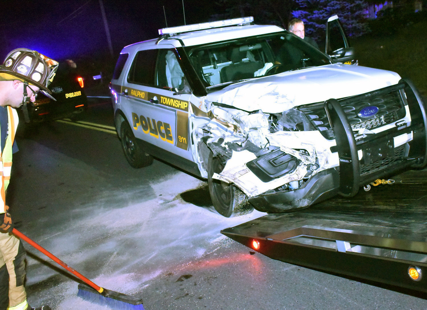 Ralpho Twp. police SUV involved in crash